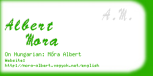 albert mora business card